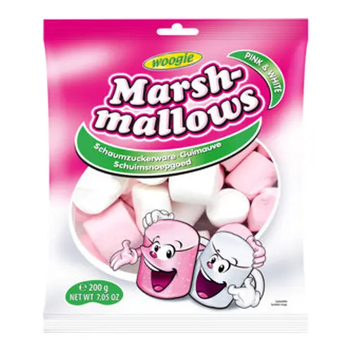 Зефір Маршмеллоу рожевий і білий WOOGIE MARSHMALLOWS MIX 200 гАвстрия
