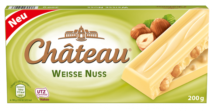 Шоколад білий з фундуком Weisse Nuss Chateau Німеччина 200г