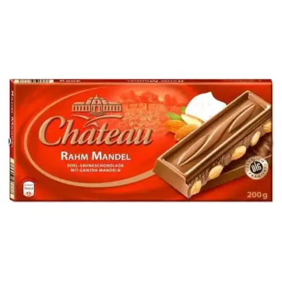 Шоколад молочний з цільним мигдалем Chateau Німеччина 200г