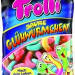 Желейні цукерки Без глютену Без лактози Кислі Світлячки Trolli Saure Gluhwurmchen 10 г Німеччина
