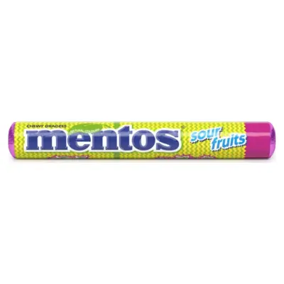 Жувальні драже Mentos Sour fFruits, Кислі фрукти 37 р