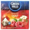 Чай фруктовий Green Hills Duet малина з полуницею 20 пірамідок Польща