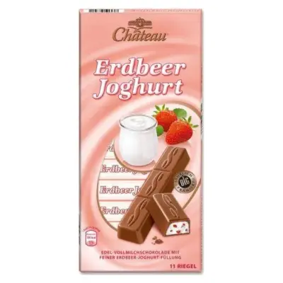 Шоколад молочний з полуничним йогуртом Erdbeer Joghurt Chateau Німеччина 200г