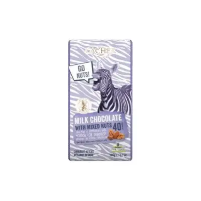 Шоколад молочный "Cachet" with  MIXED NUTS TANZANIA, 40% COCOA. 180 г Бельгія
