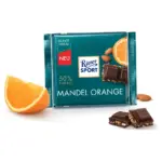Шоколад чорний із Мигдалем і Апельсinом Ritter Sport Dark Almond&Orange Німеччина 100 г