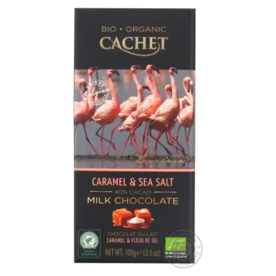 Шоколад Bio-Organic Cachet молочний з карамеллю і сіллю Бельгія 100г