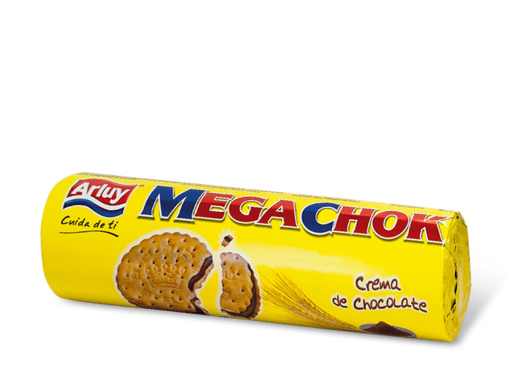 Печиво сендвіч Mega Choc Chocolate з шоколадним кремом Arluy Іспанія 500 г