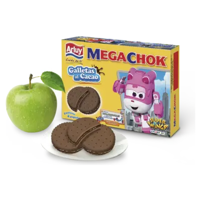 Печиво сендвіч шоколадний з шоколадним кремом Mega Choc Arluy Іспанія 208г (4х52) Іспанія