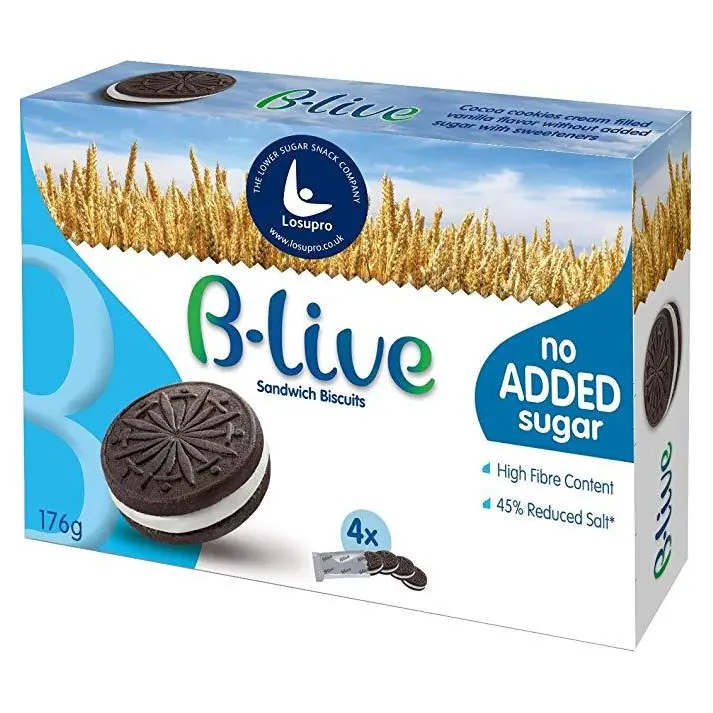 Без цукру печиво B-live sandwich biscuits 176 г Іспанія