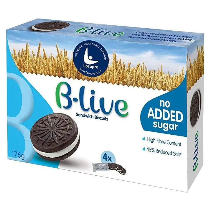 Без цукру печиво B-live sandwich biscuits 176 г Іспанія