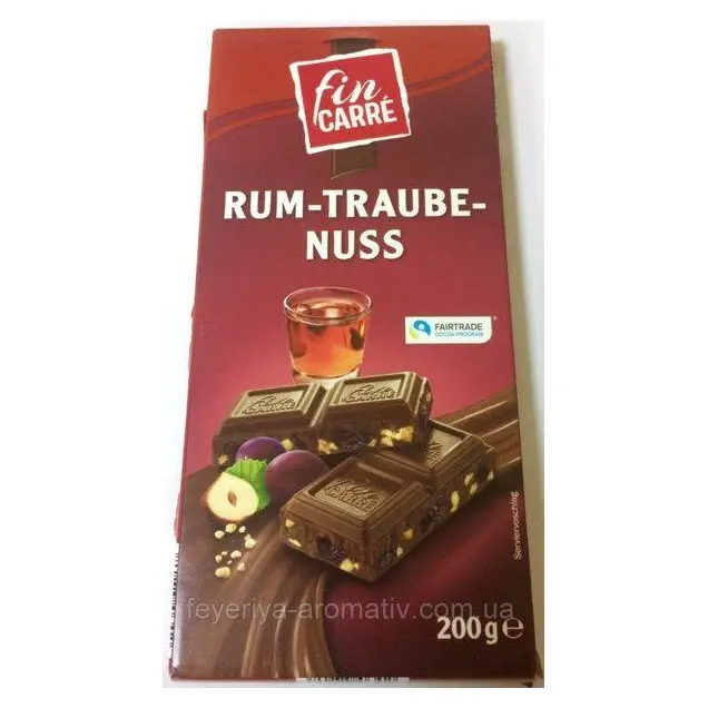 Шоколад молочний Fin Carre Rum Trauben Nuss Німеччина 200г