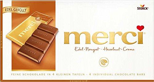 Шоколадні цукерки з горіховим кремом Merci Edel Nougat Storck 100г Німеччина