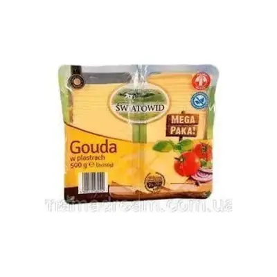 Сир у пластинках Gouda Swiatowid без консервантів 250 г Польща