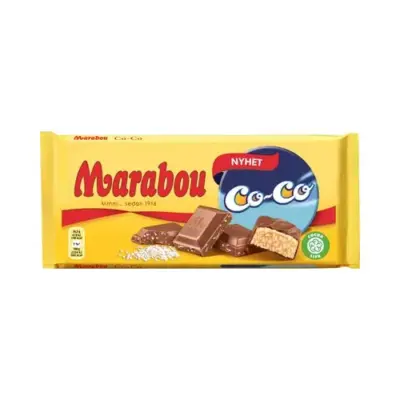 Швейцарський молочний шоколад з кокосом Marabou Co-Co 185 г