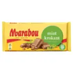 Швейцарський молочний шоколад із м’ятою Marabou Mint Krokant 200 г