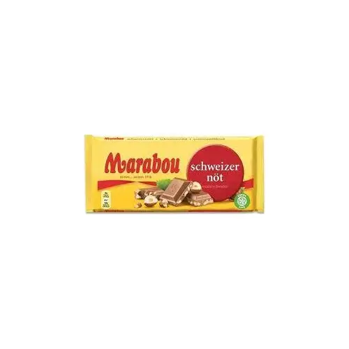 Швейцарський молочний шоколад із лісовим горіхом Marabou Schweizer Not 200 г