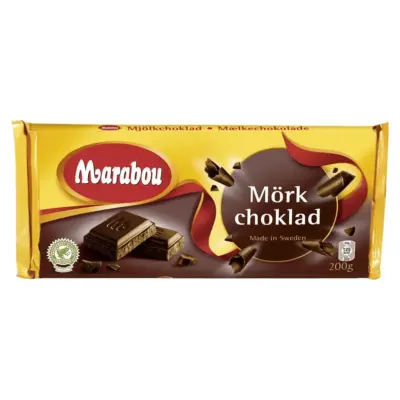 Швейцарський темний шоколад 44% какао Marabou Mork Choklad 185 г