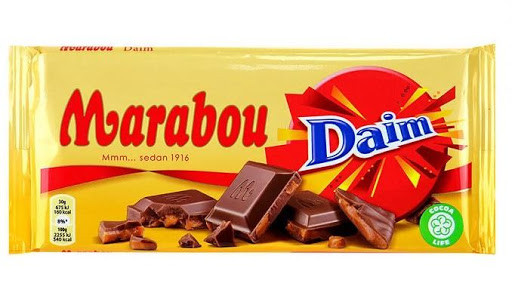 Швейцарський молочний шоколад із мигдалевою карамеллю Marabou Daim 200 г