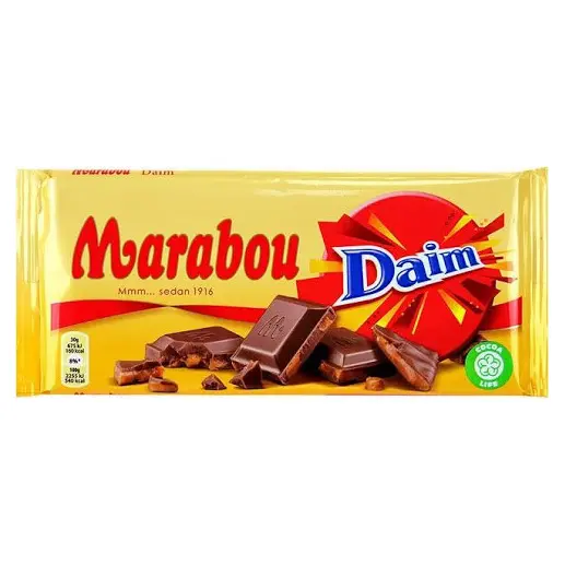 Швейцарський молочний шоколад з мигдальною карамеллю Marabou Daim 200 г