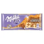 Шоколад Milka Waves Caramel Crispearls Карамель 81г Швейцарія