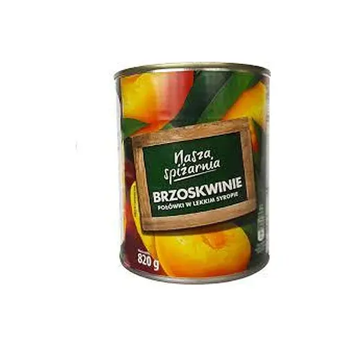 Персик половинками Nasza spizarnia Brzoskwinie 820g Польща