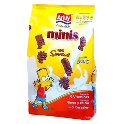 Міні шоколадне печиво з вітамінами Simpsons Arluy 500 г Іспанія