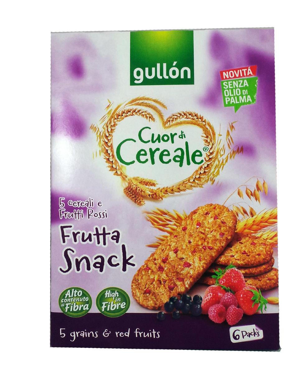 Печиво злакове з ягодами без пальмової олії Gullon Cuor di Cereale 240 г (6х40г) Іспанія