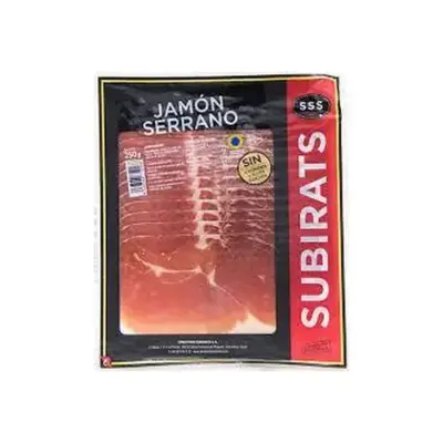 Хамон нарізка SUBIRATS JAMON SERRANO без глютену, 250г Іспанія