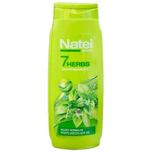 Шампунь для нормального волосся Natei 7Herbs (7 трав) 400 мл Польща