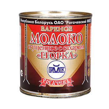 Молоко згущене Рогачевъ Йогорка 8.5% з цукром варене 360 г Білорусь