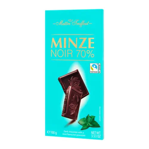 Шоколад чорний із м’ятою 70% Maitre Truffout 100 г Австрія