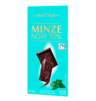 Шоколад чорний із м'ятою 70% Maitre Truffout 100 г Австрія