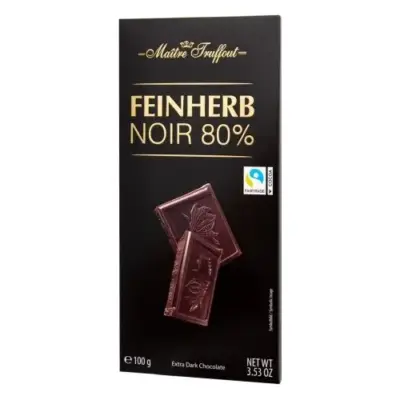 Шоколад Екстра чорний 80% Maitre Truffout 100 г Австрія