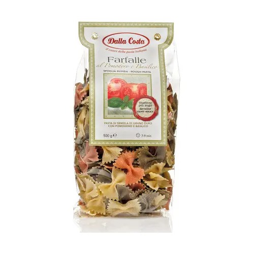 Макарони з томатом і базиліком Метелики Dalla Costa Farfalle, Італія, 500 г