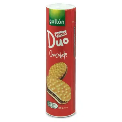 Печиво сендвіч без трансжирів Duo Mega Chocolate з шоколадним кремом Gullon Іспанія 500 г
