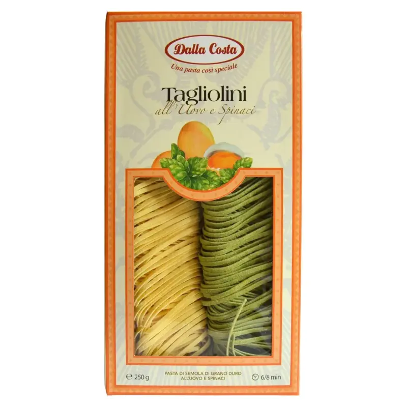 Макарони з яйцем і шпинатом Dalla Costa Італія, 250 г