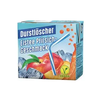 Чай холодний (крижаний) персиковий Durstloscher 500 мл з трубочкою Німеччина