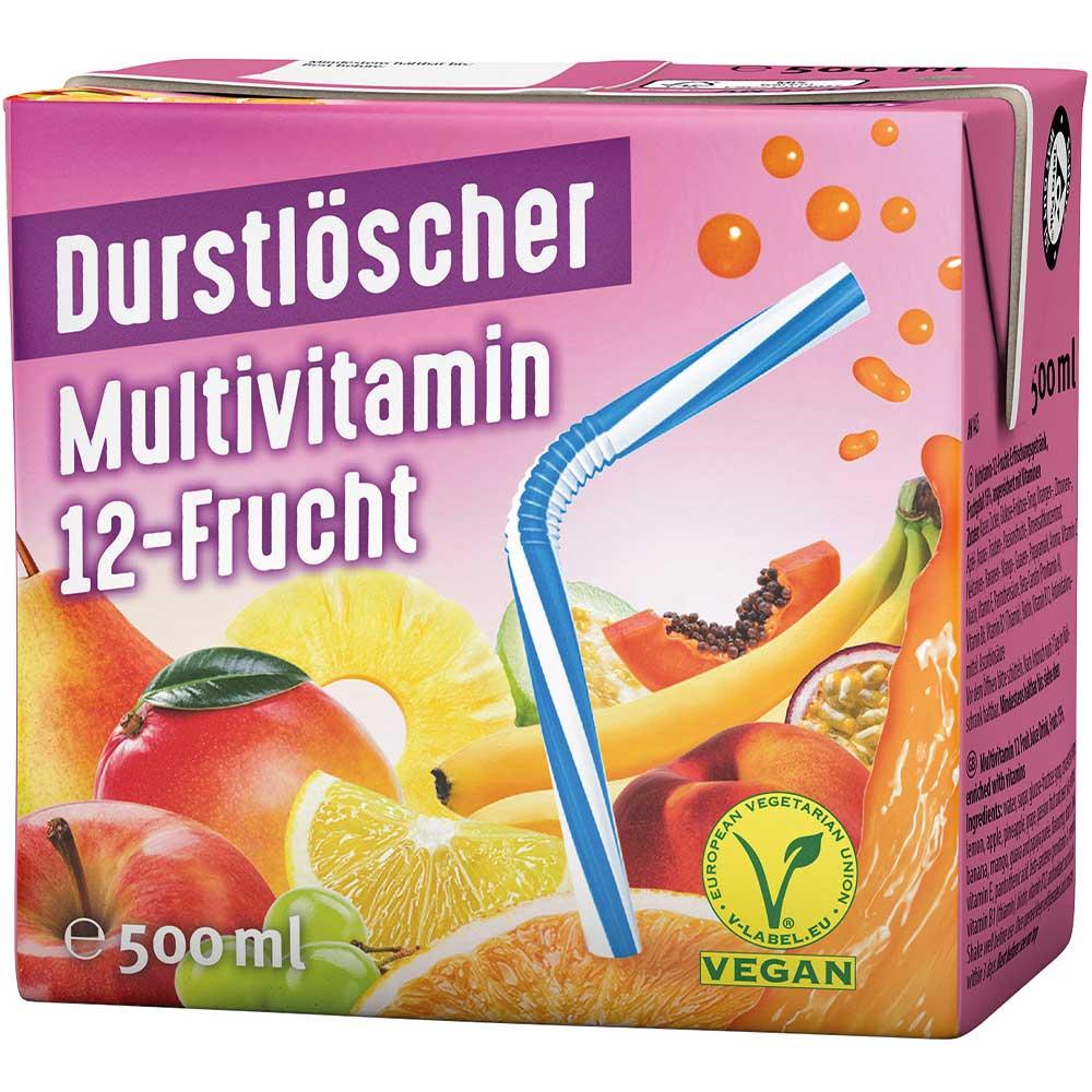 Чай холодний (крижаний) мультивітамінний Durstloscher 500 мл з трубочкою Німеччина