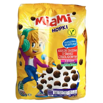 Шоколадні пластівці -кульки Miami Hopki 500 г Польща