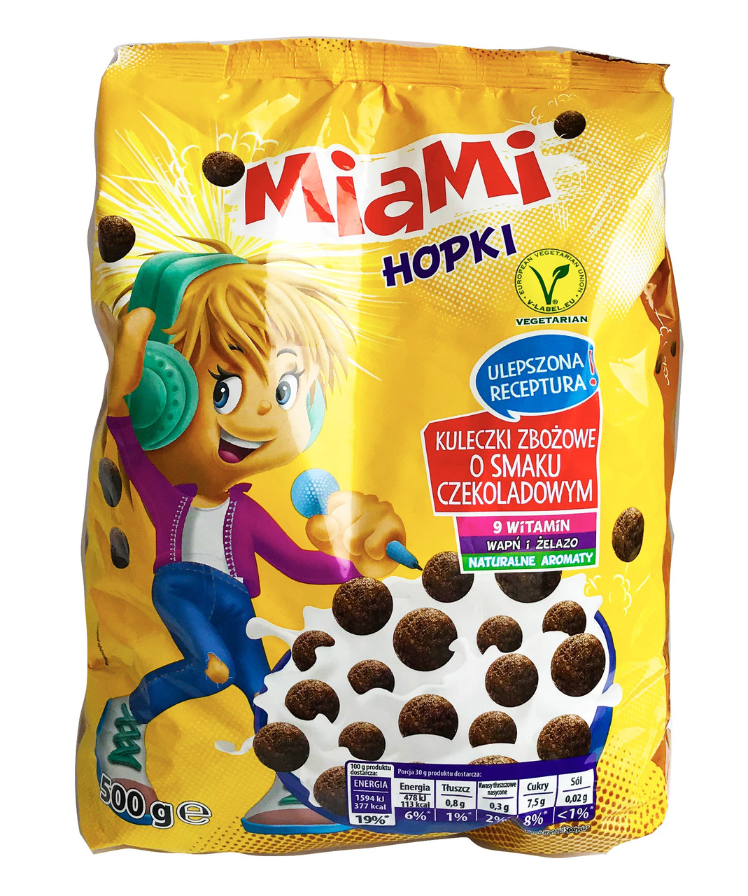 Шоколадні пластівці -кульки Miami Hopki 500 г Польща