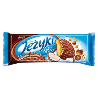 Печиво в шоколаді з кокосом Jezyki coconut Goplana, 140 г Польща