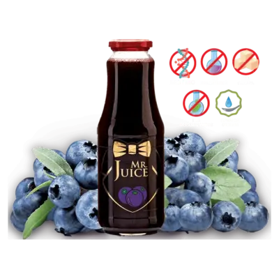 Чорничний сік Mr Juice з м'якоттю, прямого віджиму, БЕЗ САХАРА 1 л