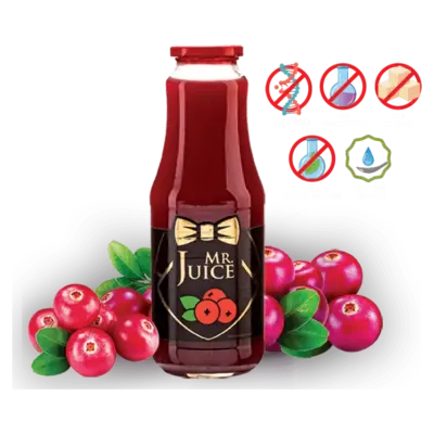 Журавлинний сік Mr Juice з м'якоттю, прямого пресування, БЕЗ САХАРА 1 л
