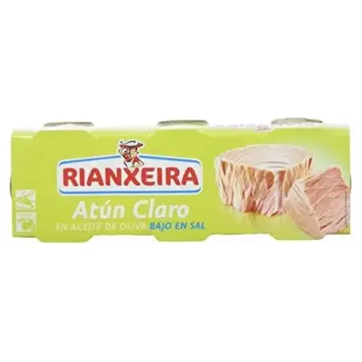 Тунець в оливковій олії Rianxeira Atun Claro en Aceite de Oliva (3х80г) 240г Іспанія