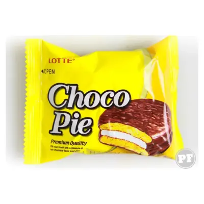 Печиво (Тістечко) шоколадне Choco Pie LOTTE Чоко пай Банан 28г Ю. Корея