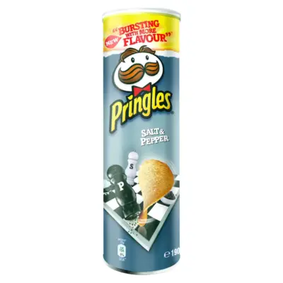 Чіпси морська сіль і чорний перець Pringles sea salt and black pepper 165г