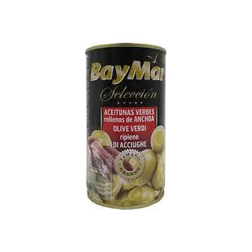 Оливки зелені фаршировані анчоусом Bay Mar Seleccion 1400 г Іспанія