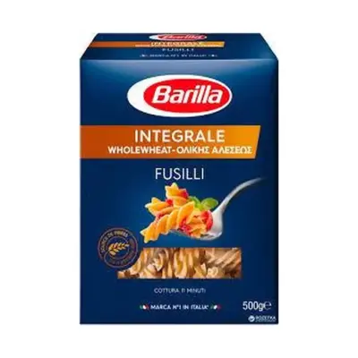 Макаронні вироби БЕЗ ЯЄЦЬ Інтеграли Fusilli Barilla Італія 500г
