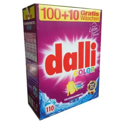 Безфосфатний пральний порошок Dalli Color для кольорової білизни, 7.15 кг (110 прань) Німеччина