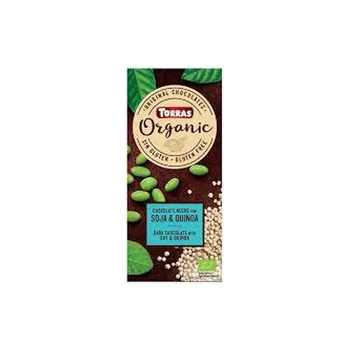 Шоколад чорний без глютену Organic “Соя та кіноа” Soja&Quinoa Torras 100 г Іспанія